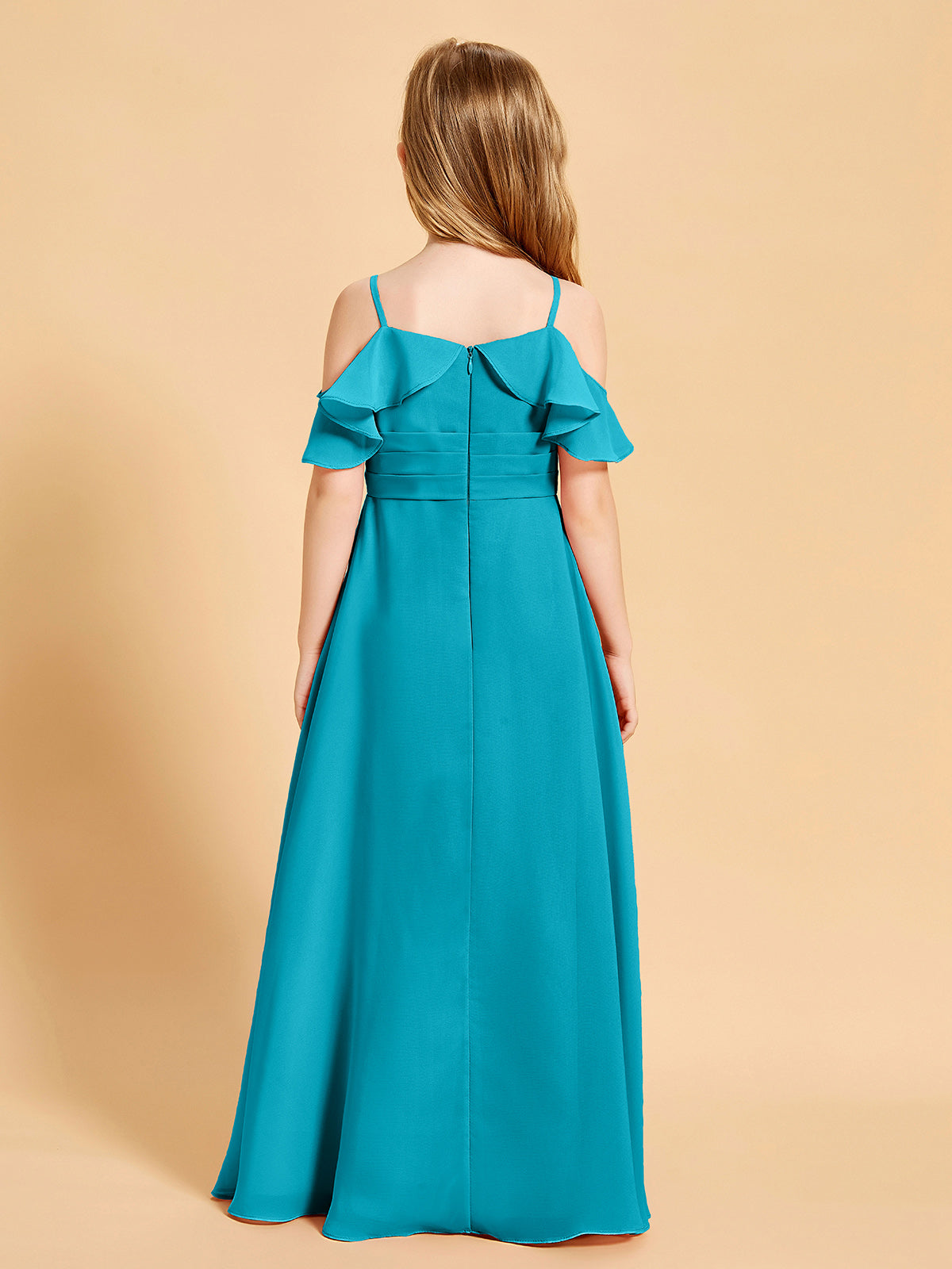 Off-the-Shoulder Bridesmaid Gown for Juniors Jade